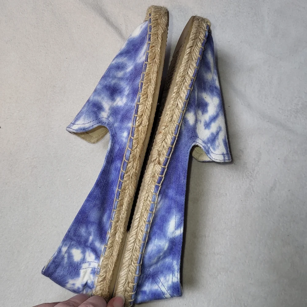 Soludos Tie Dye Blue Espadrille Women's Size‎ 10